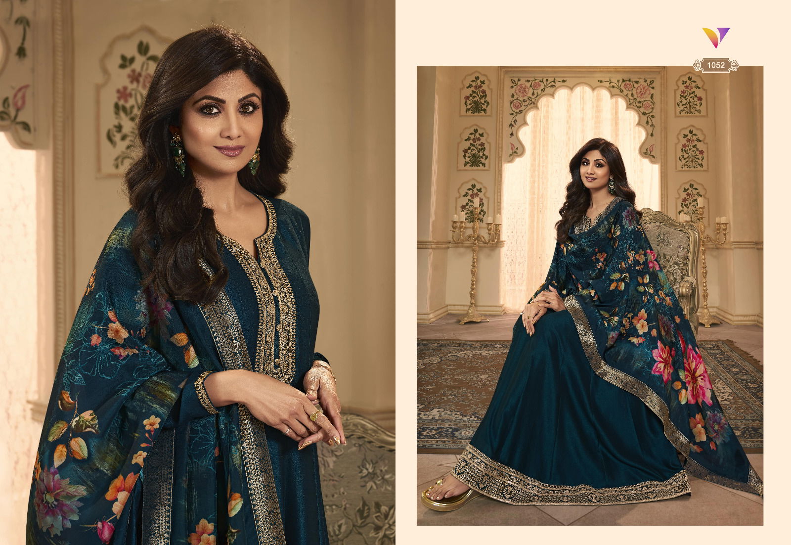 Shilpa 10 By Viradi Silk Embroidery Long Anarkali Readymade Suits Wholesale Online
